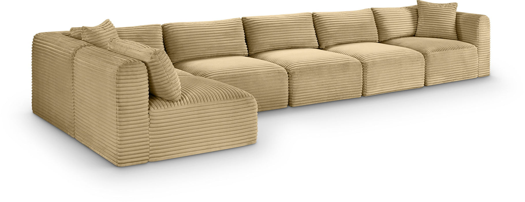 Shaggy 171" Corduroy Performance Fabric Upholstered Modular Sectional