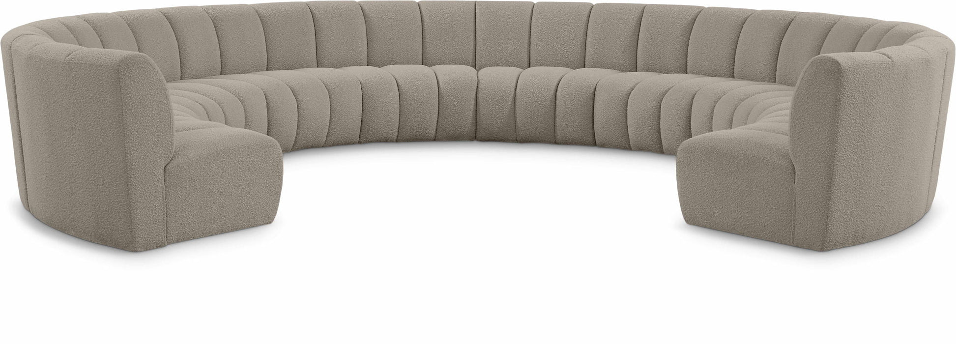 Infinity 178" Boucle Fabric Upholstered 10pc. Modular Sectional