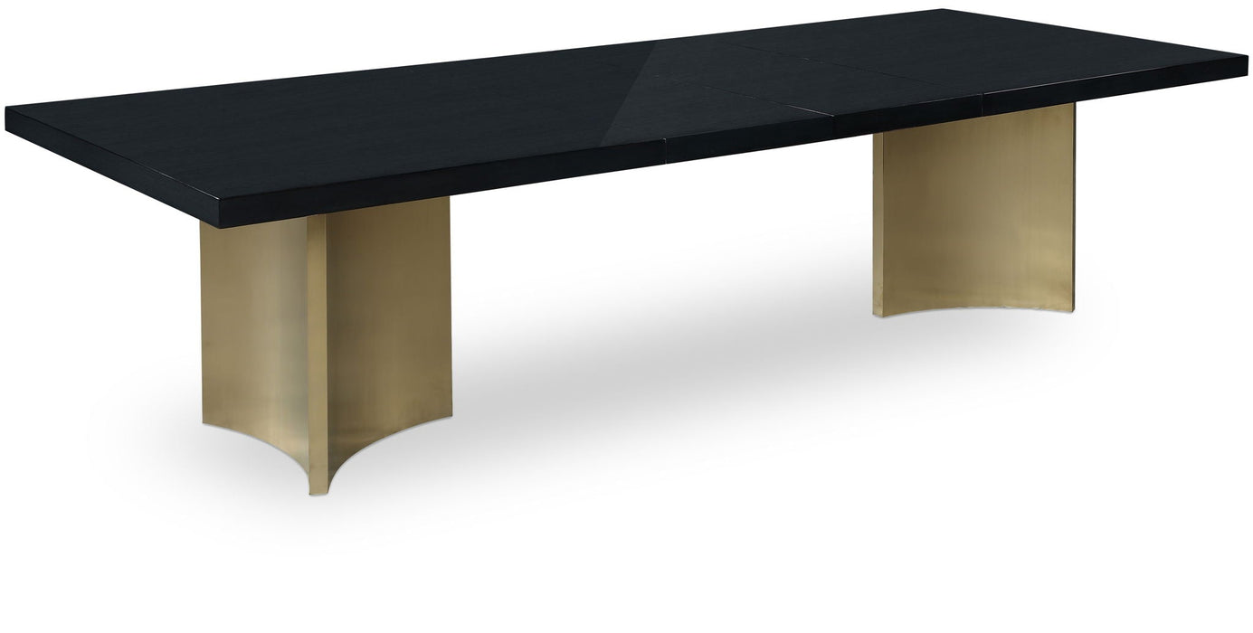 Immerse 84" / 104" / 123.5" Lacquer Top And Stainless Steel Base Extendable Dining Table