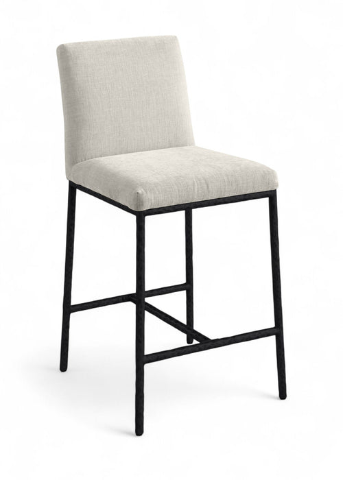 Reeves Chenille Fabric Upholstered Counter Stool