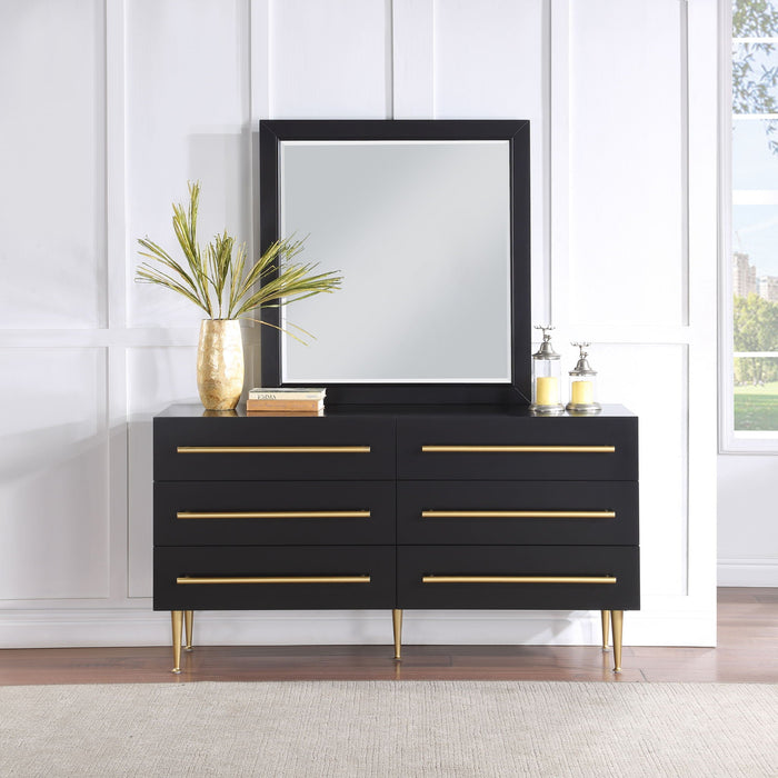 Marisol Wood Veneer And Iron Dresser