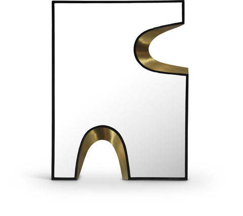 Espejo decorativo dorado Soleil (28" an. x 38" al.)