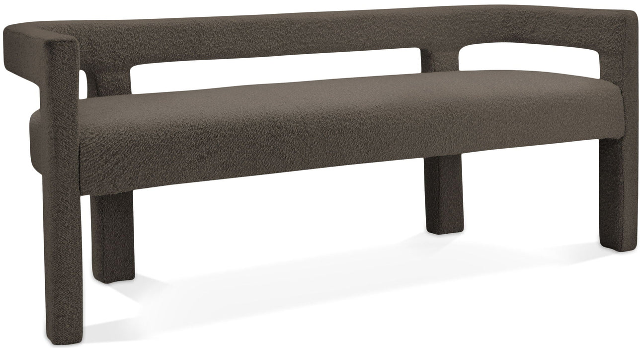 Athena Boucle Fabric Upholstered Bench