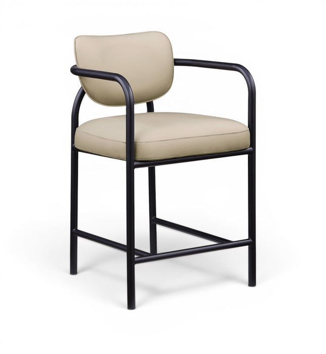 Serava Vegan Leather Upholstered Counter Stool
