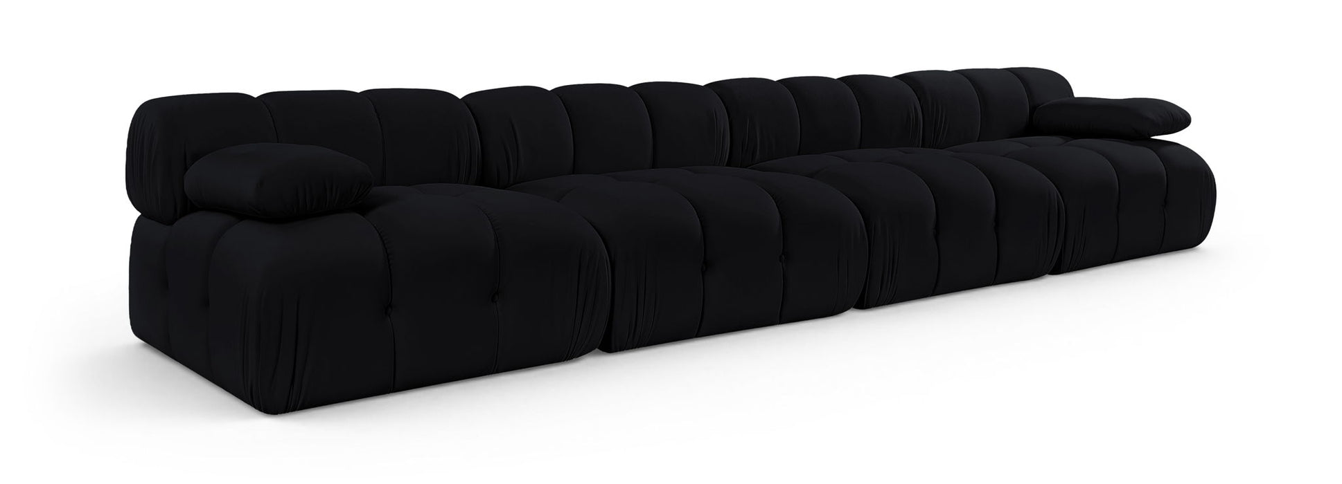Sofá modular tapizado de terciopelo de alto rendimiento Orin de 148" de 4 piezas