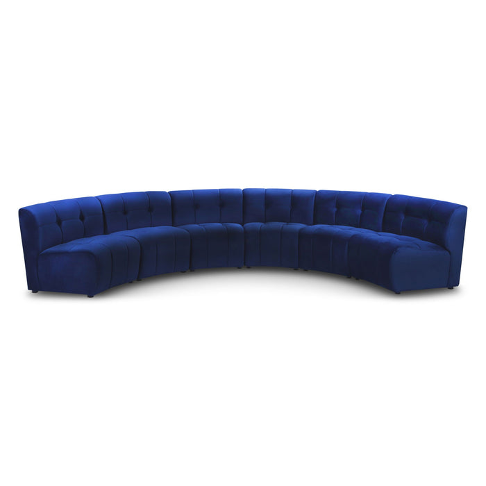 Limitless 157.5" Velvet Upholstered 6pc. Modular Sectional