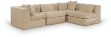 Stellar 114" Chenille Fabric Upholstered 4Pc. Modular Sectional