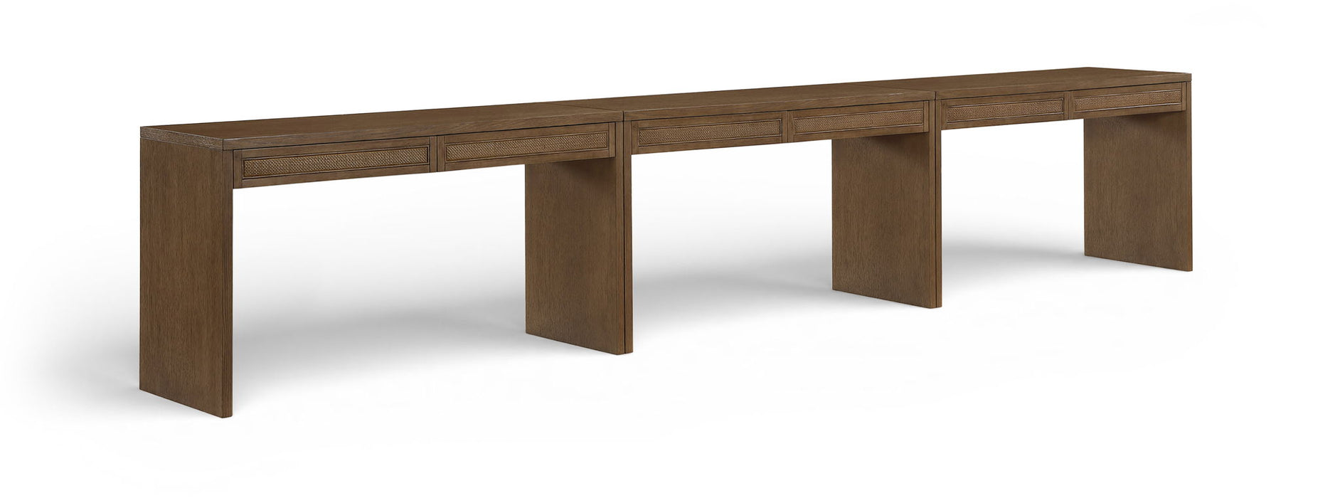 Avro Cane, Solid Wood And Oak Veneer 3pc. Desk