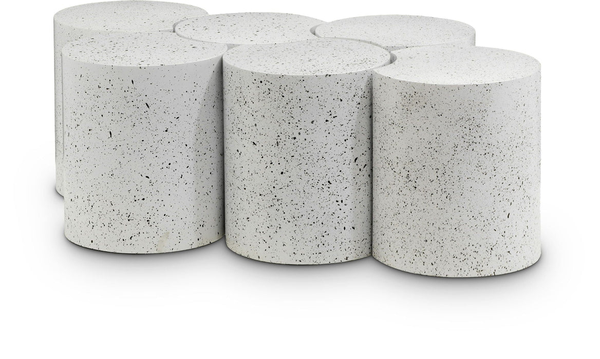 Dimple Terrazzo Pattern Iron Nesting 6pc. Modular Coffee Table