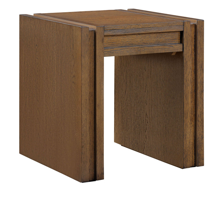 Stanton Oak Veneer And Solid Wood End / Side Table