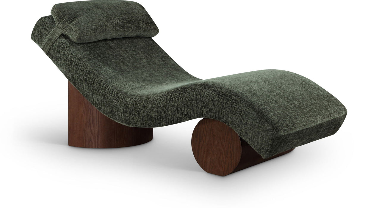 Chaise longue tapizado de tela Marcella