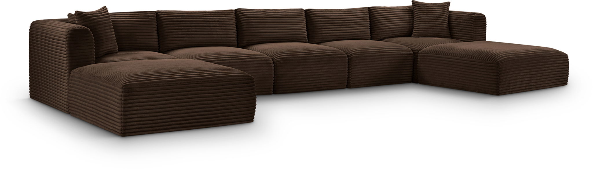 Shaggy 171" Corduroy Performance Fabric Upholstered Modular Sectional