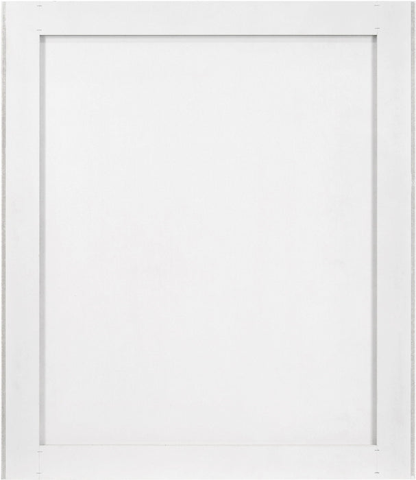 Modernist 37" W X 42.5" H Gloss Finish Wood Veneer Frame Mirror