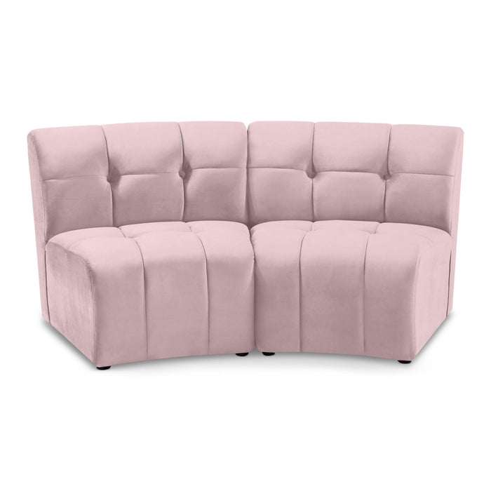 Limitless 65" Velvet Upholstered 2pc. Modular Sectional