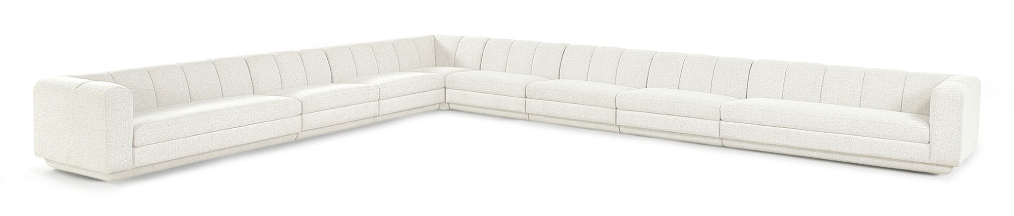 Modari 194.25" Fabric Upholstered 8pc. Modular Sectional