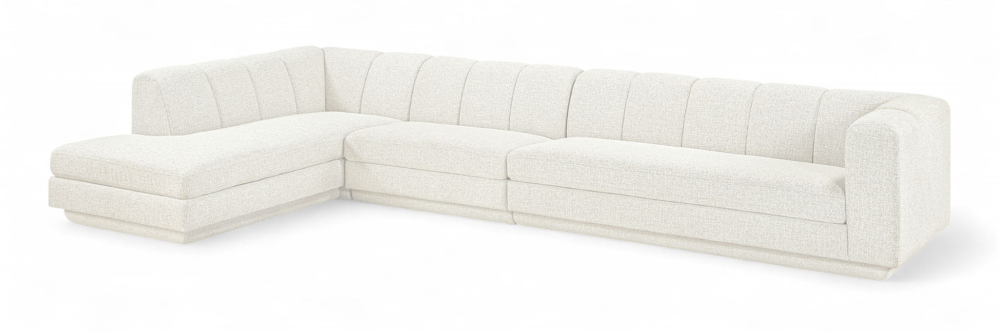 Seccional modular tapizado de tela Modari de 154.25" de 3 piezas