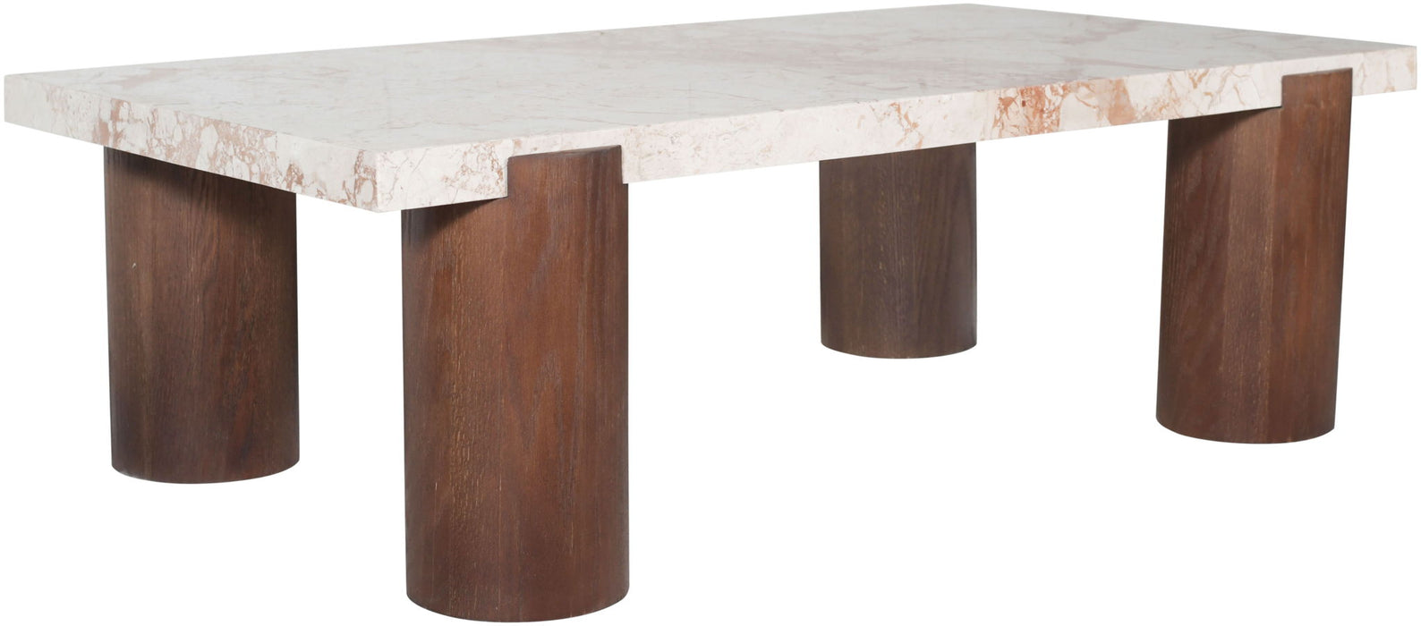 Campania Genuine Marble And Oak Wood Coffee Table