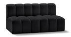 Arc 60" Vegan Leather Upholstered 2pc. Modular Sectional