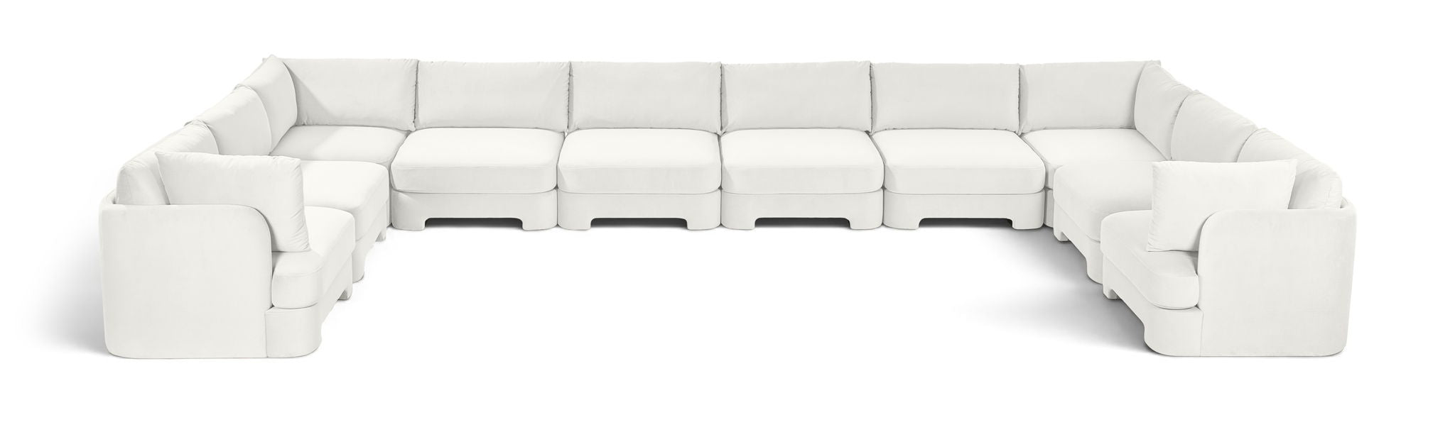 Seccional modular tapizado de terciopelo de alto rendimiento Hammond de 222" de 10 piezas