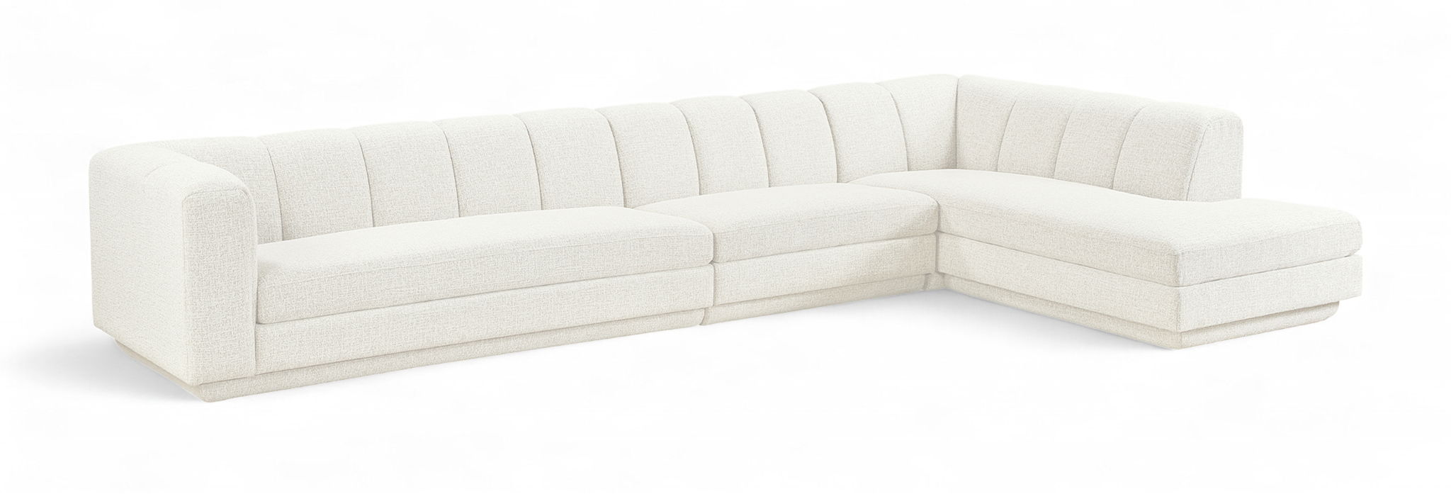 Seccional modular tapizado de tela Modari de 154.25" de 3 piezas