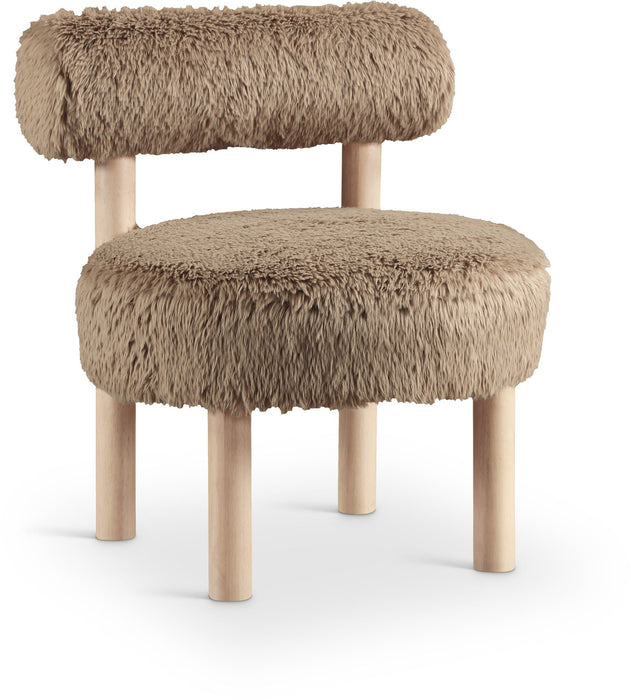 Ambre Vegan Shearling Fabric Upholstered Accent Chair