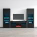 Milano 145EF-BK-BK Fireplace Entertainment Center