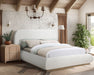 Vaughn Boucle Fabric Upholstered Bed - Cream