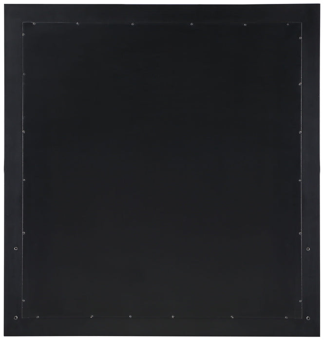 Marisol 36" W X 38" H Wood Veneer Frame Mirror - Black