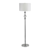 Emi Floor Lamp - Silver/White