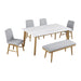 Mandier 6 Pc. Dining Table Set w/ Bench - Natural