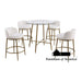 Rilva 5 PC. Counter Ht Table Set - Matte Gold