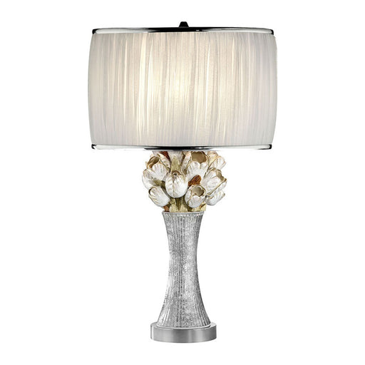 Simone Table Lamp - White/Silver