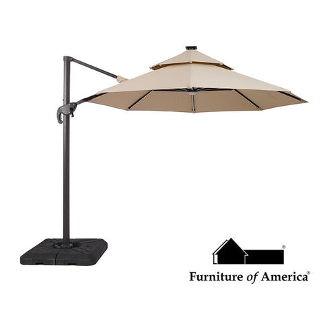 Fera **oversize** 10FT Round Umbrella W/ Led Bulb