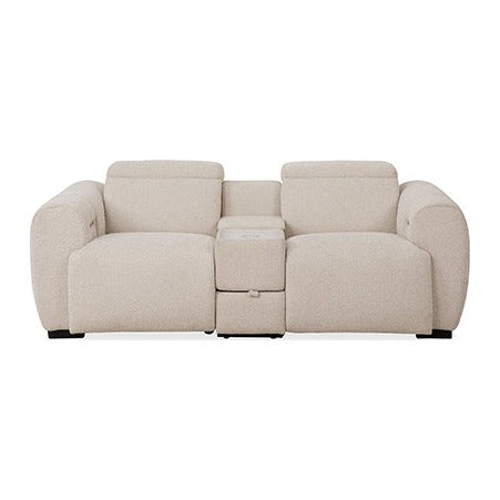 Thaddea Power Loveseat - White