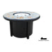 Dining Set Outdoor 42'' Slate Top Gas Fire Pit Black