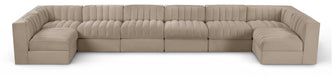 Rummi 184" Velvet Performance Fabric Upholstered 8pc. Modular Sectional