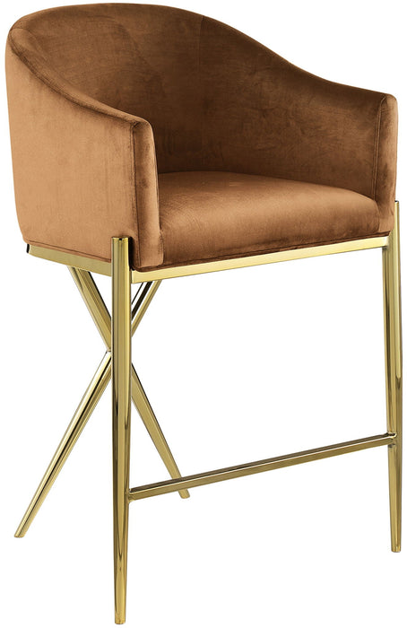 Xavier Velvet Upholstered Counter Stool