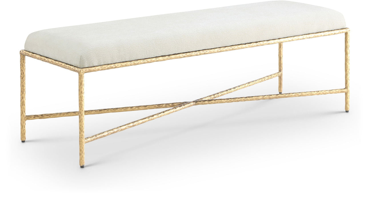 Valley Chenille Fabric Upholstered Bench