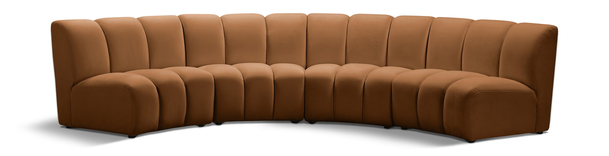 Infinity 148" Velvet Upholstered 4pc. Modular Sectional
