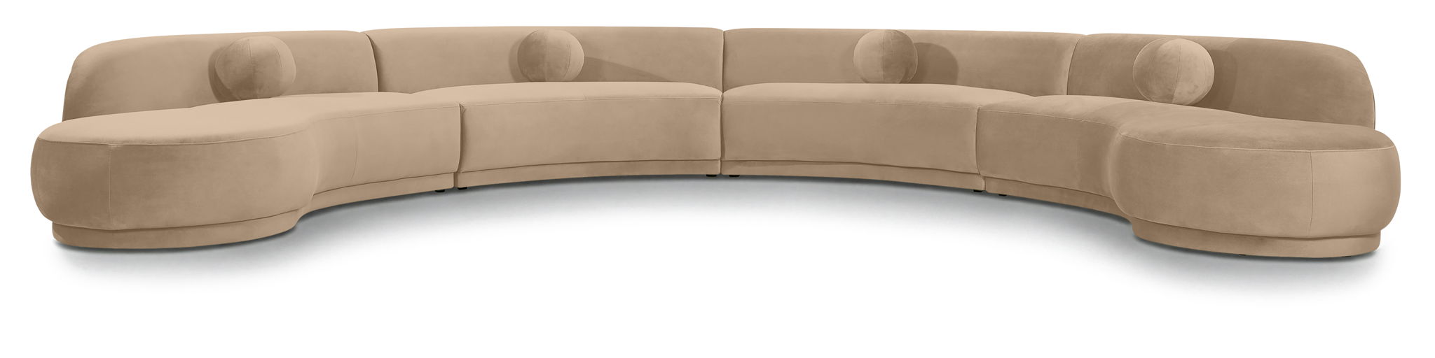 Avra 189" Velvet Performance Fabric Upholstered Sectional