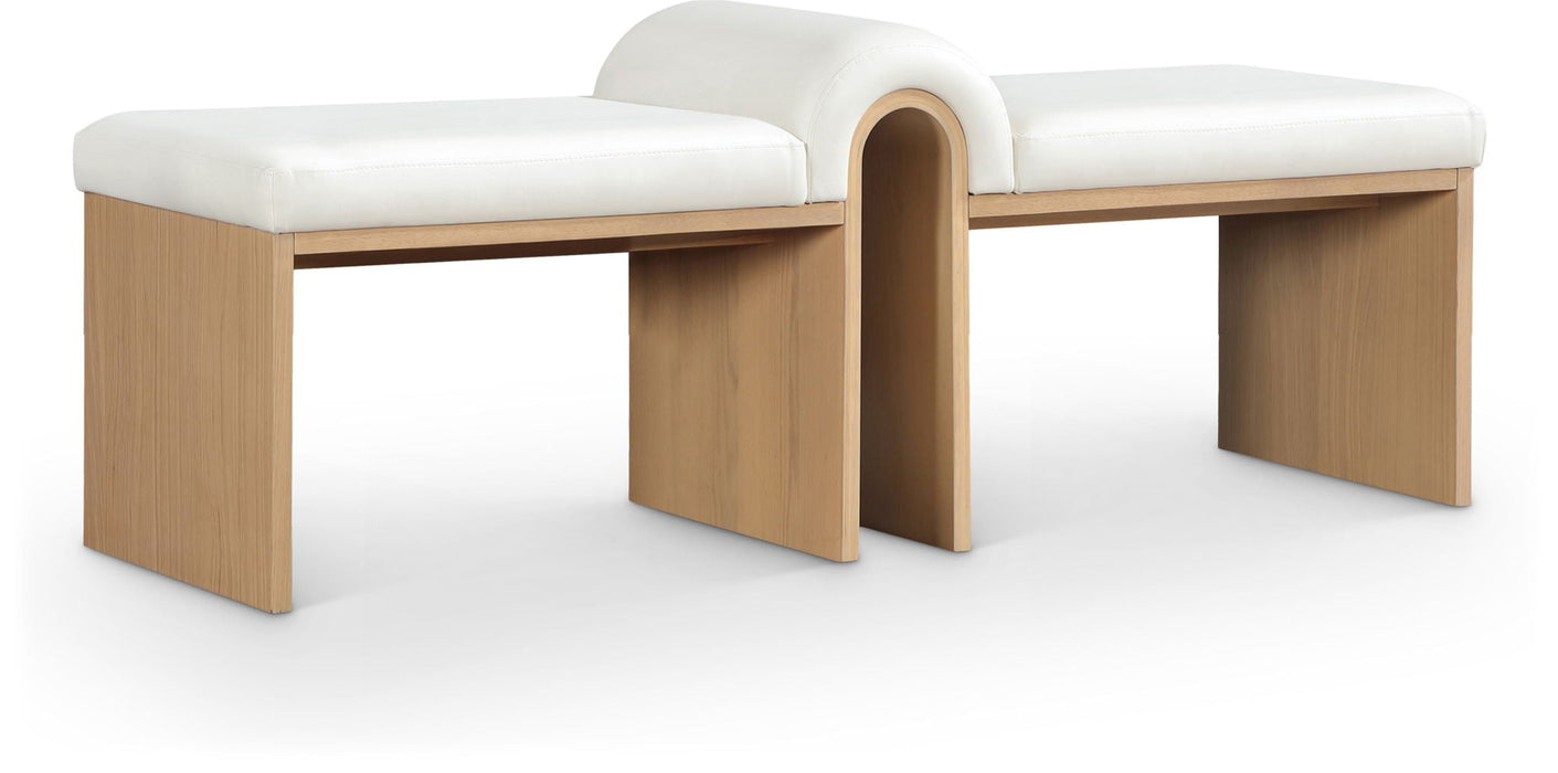 Delphine Vegan Leather Upholstered Bench