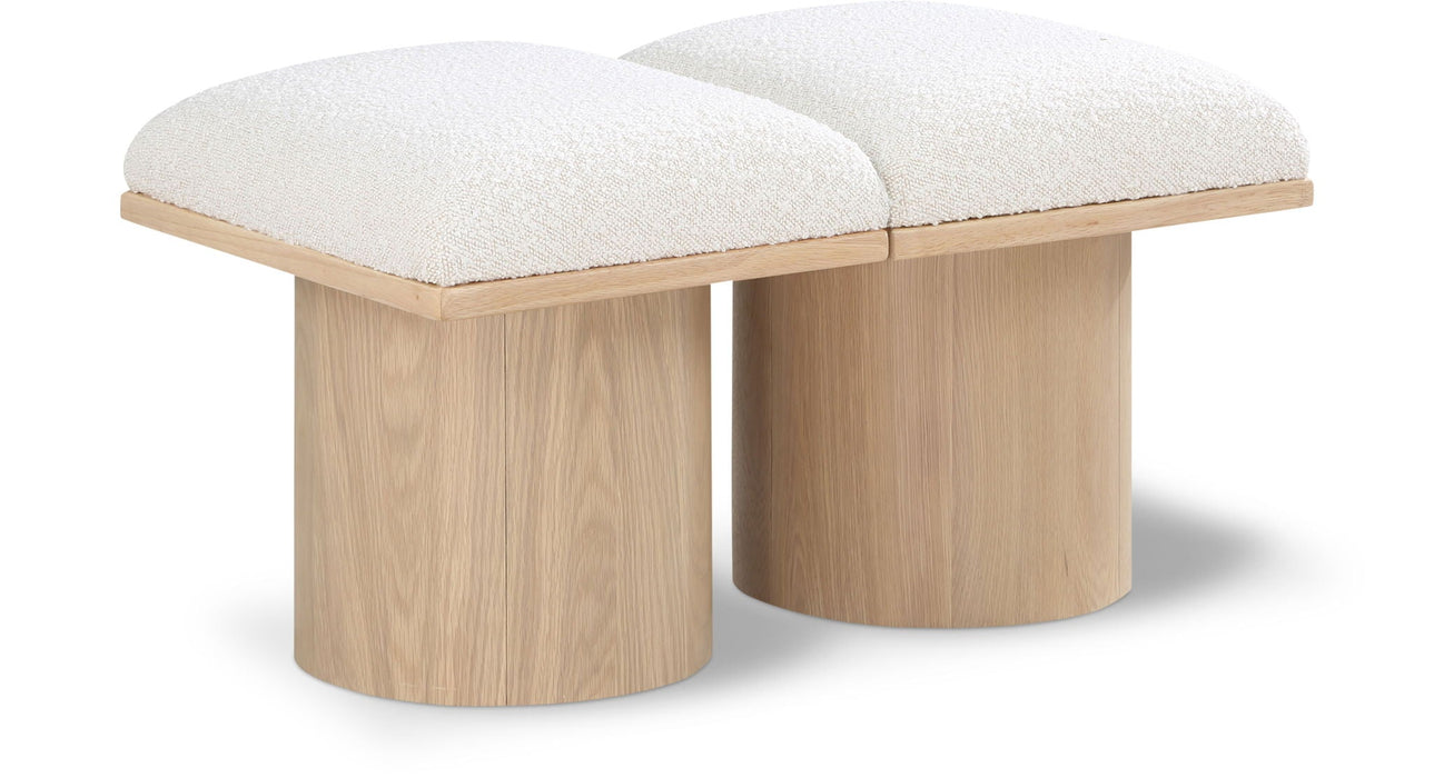 Pavilion Boucle Fabric Upholstered 2pc. Modular Bench