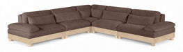 Turin 127.75" Chenille Fabric Upholstered 5pc. Modular Sectional
