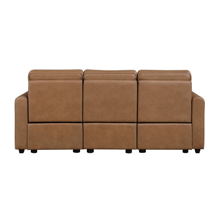 Equinox Power Double Reclining Sofa with Rounded Track Arms (8368BRW)