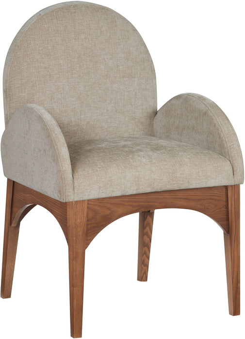 Waldorf Chenille Fabric Upholstered Dining Arm Chair
