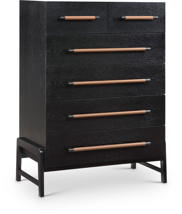 Kaya Oak Veneer And Vegan Leather Handle Chest