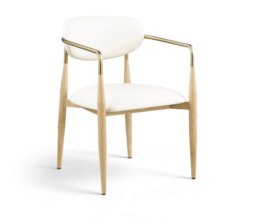 Ronda Vegan Leather Upholstered Dining Arm Chair