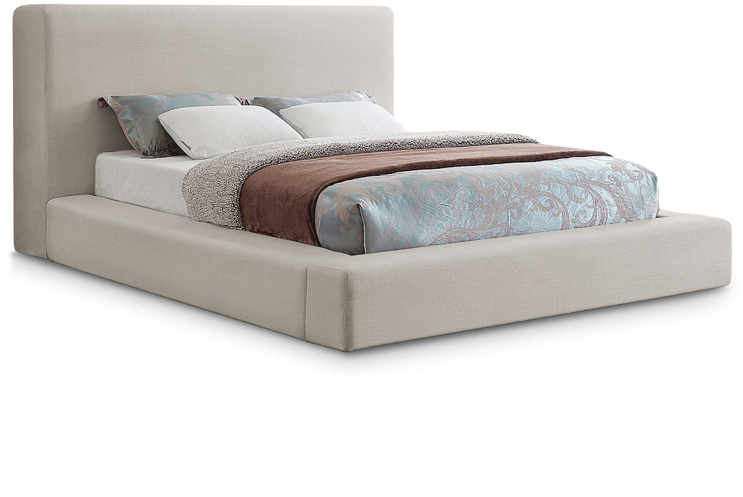Devin Linen Textured Fabric Upholstered Bed