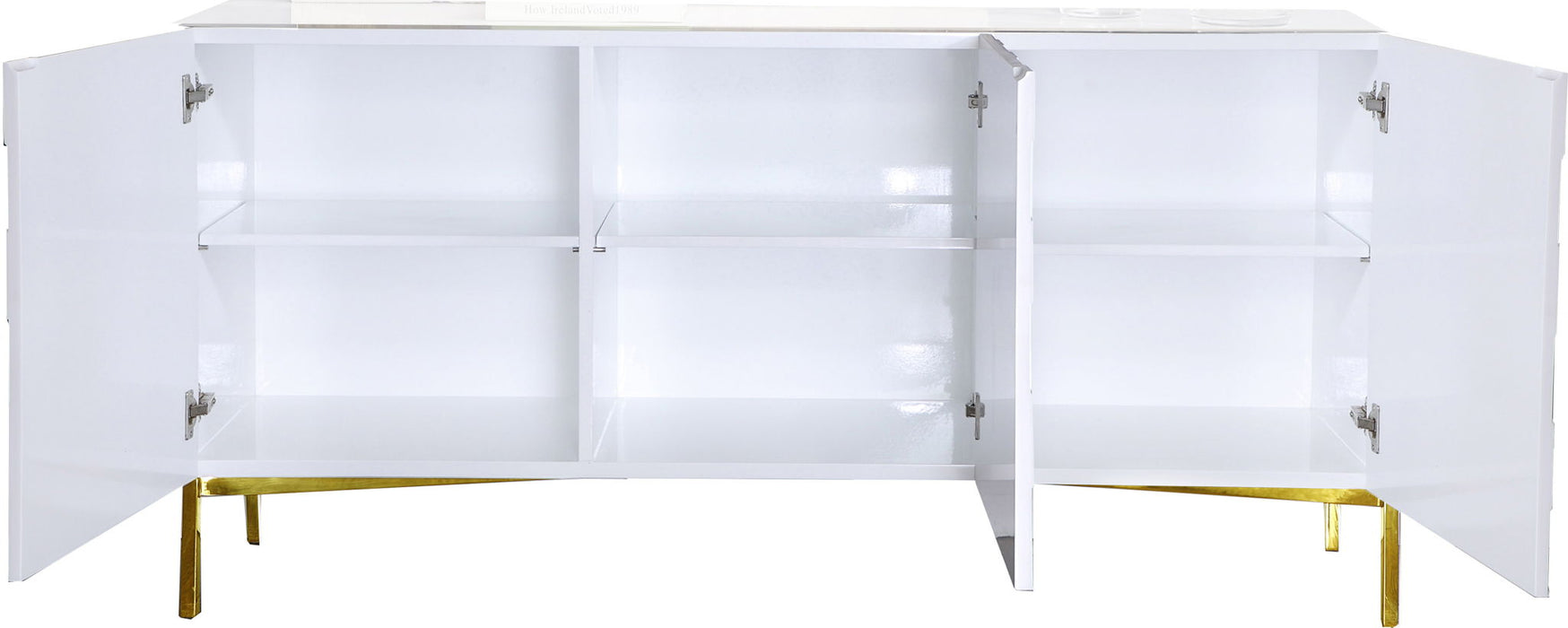 Collette Lacquer Finish And Stainless Steel Sideboard / Buffet