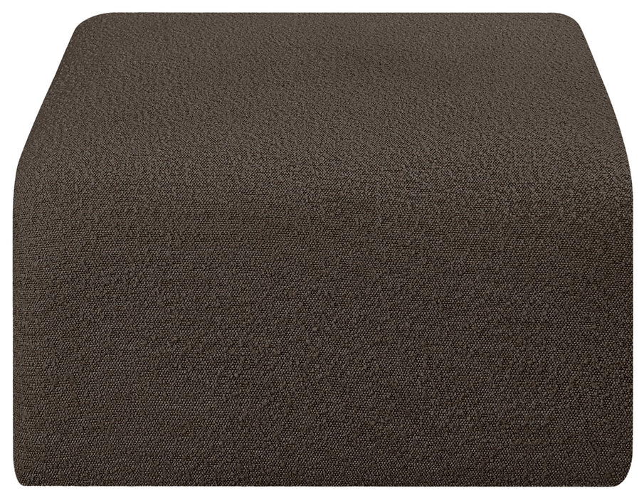 Arc Boucle Fabric Upholstered Modular Ottoman
